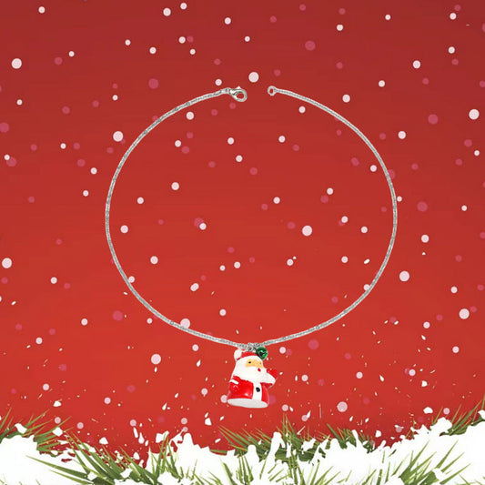 Christmas Cartoon Sweet Cute Childlike Santa Necklaces