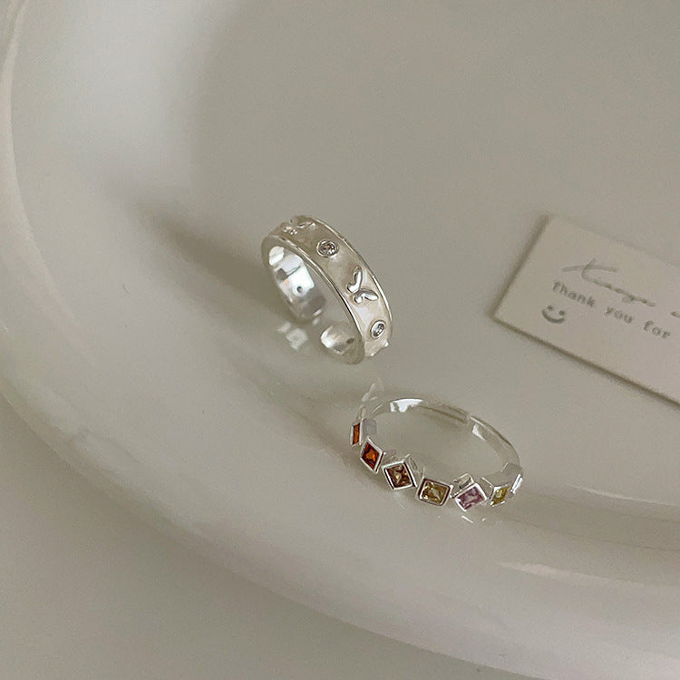 Dripping Oil Butterfly Opening Suit Female Design Rings