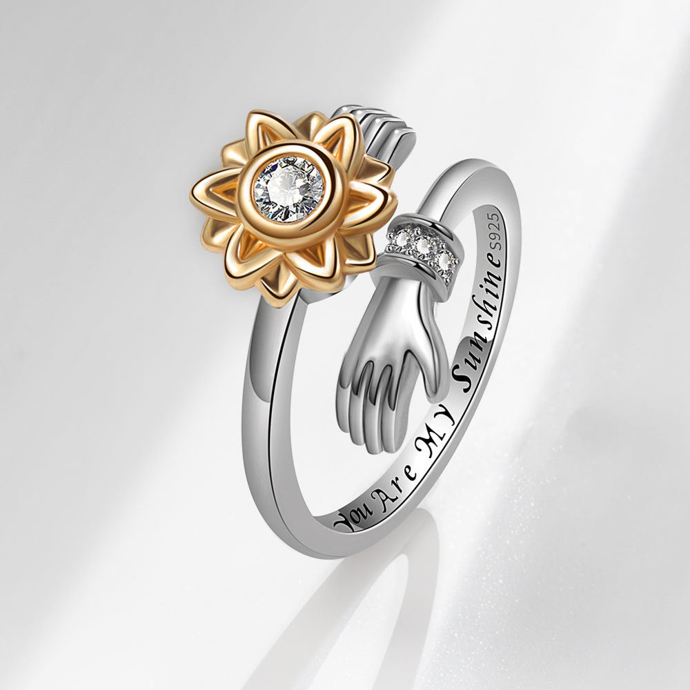 Sunflower Female Spinning Creative You Are Rings