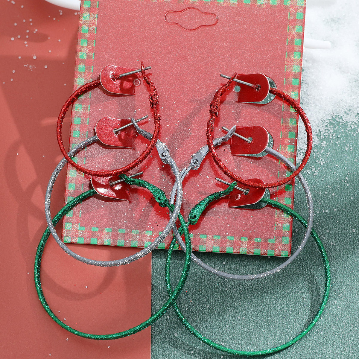 Cute Fashion Alloy Dripping Elk Snowflake Ear Earrings