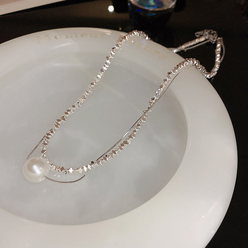 Women's Sier Pearl Affordable Luxury Fashion Simple Clavicle Necklaces