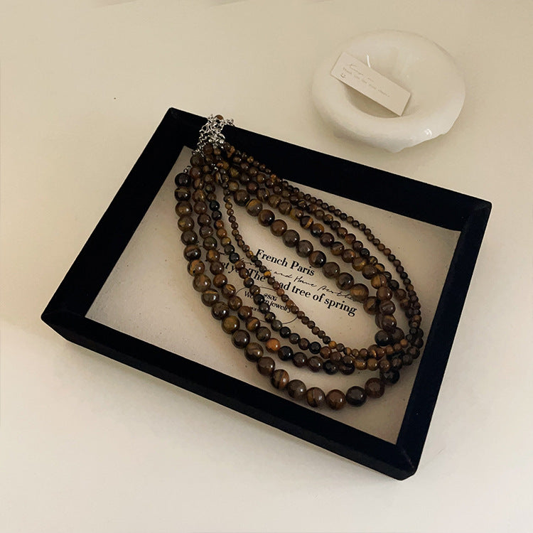 Women's Stone Beaded Design Sense Niche Simple Necklaces