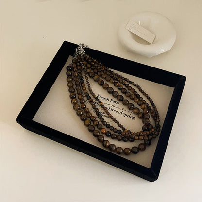 Women's Stone Beaded Design Sense Niche Simple Necklaces