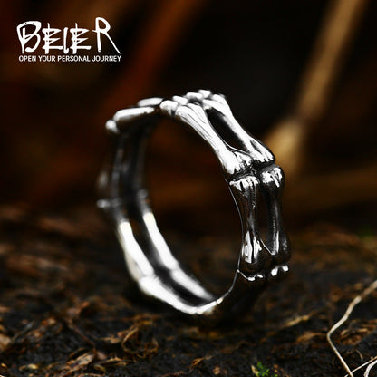 Men's Stainless Steel Cast Vintage Skull Bone Rings