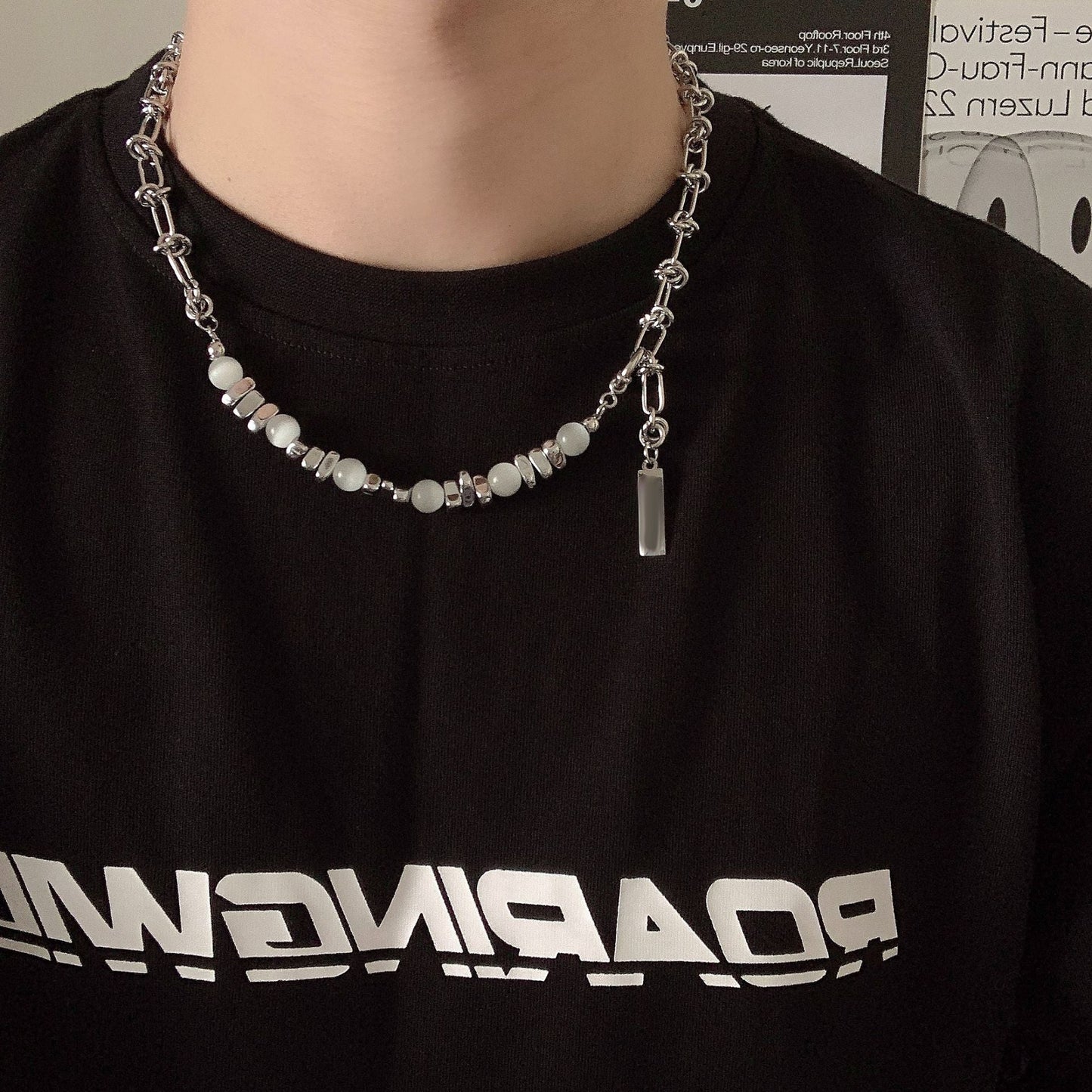 Men's High-grade Hip Hop Style Titanium Steel Chain Fashion Necklaces