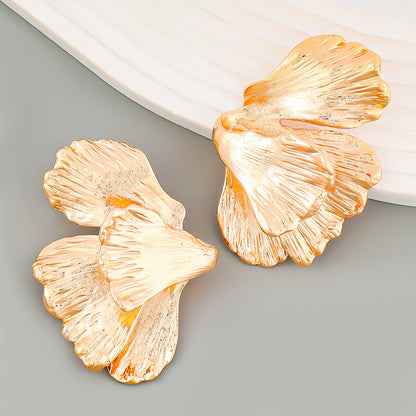 Alloy Leaves Flower Female Fashion Elegant Retro Earrings