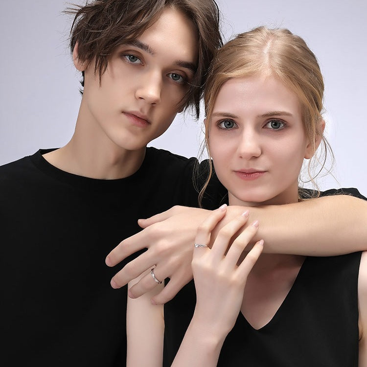 Women's & Men's & Mobius Strip Couple Pair And Rings