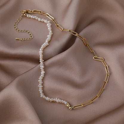 Pearl French Baroque Versatile Irregular Niche Design Simple Necklaces