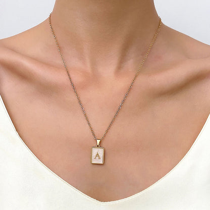 Drop Oil Letter Female Style Retro English Necklaces