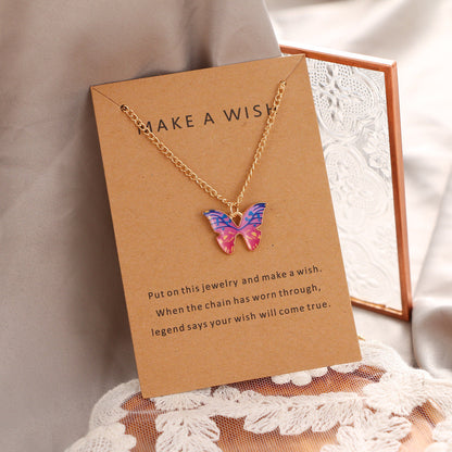 Bohemian Alloy Butterfly Pendant Suit Clavicle Necklaces