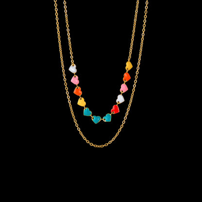 Luxury Oil Love Turquoise Eye Pendant Stainless Necklaces