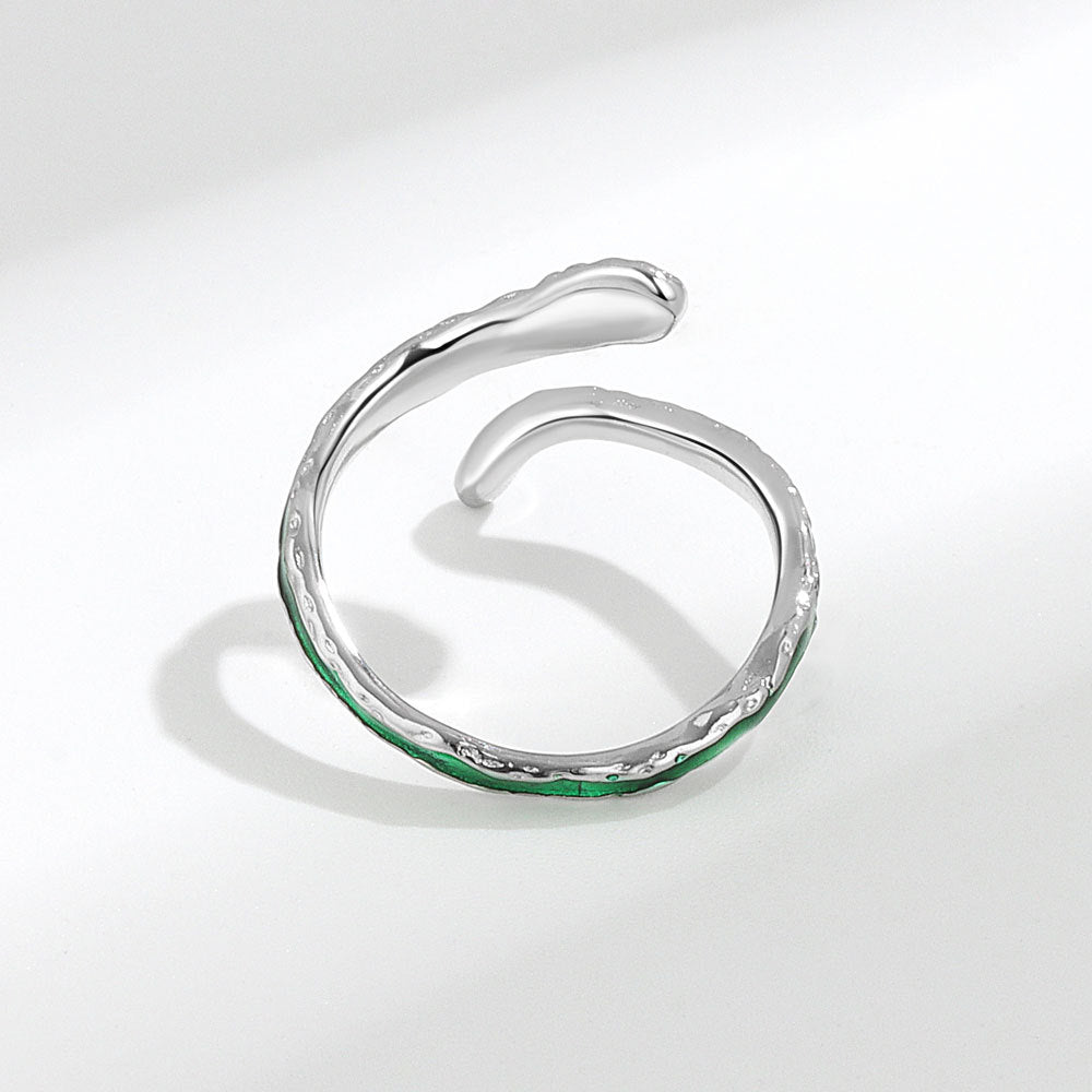 Ornament Personality Snake-shaped Open Design Sense Rings