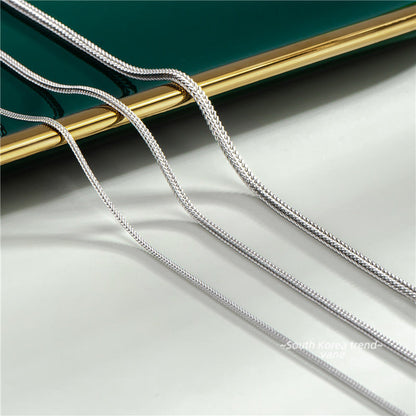 Tail Chain Korean Style Unisex Pure Necklaces