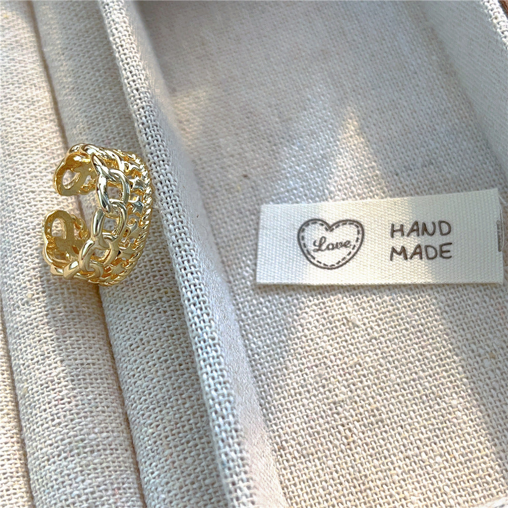 Women's Luxury Fashion Opening Zircon Adjustable Gold Rings