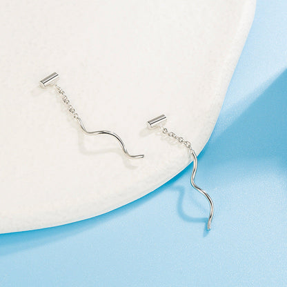 Women's Wave Simple Ear Line Cold Trendy Rings