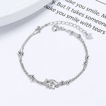 Sterling Sier Female Summer Unique Design Simple Versatile Bracelets