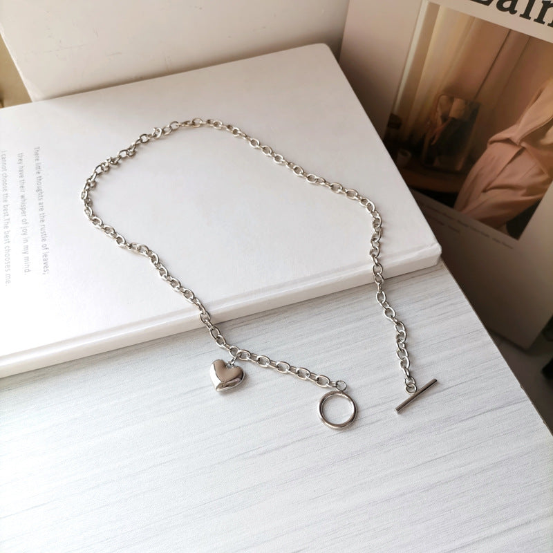 Metal Heart-shaped Pendant Creative Simple Fashion Necklaces