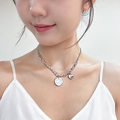 Hip Hop Light Extravagant Love Heart Necklaces