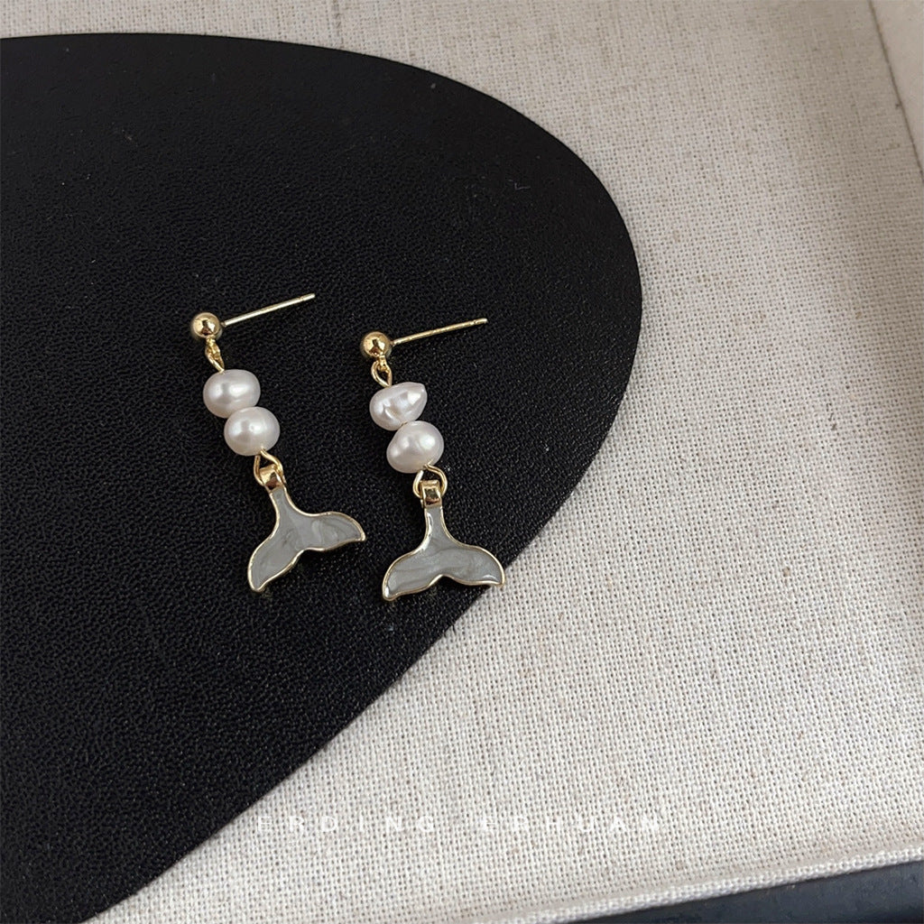 Collection Freshwater Pearl Handmade Sier Needle Earrings