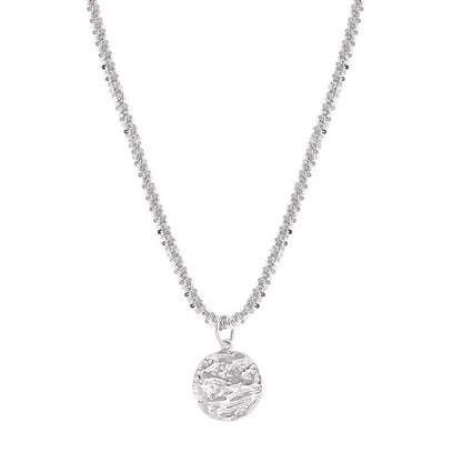 Women's Luxury Minority Tin Foil Round Shiny For Fashionable Necklaces