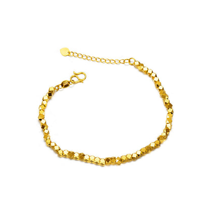 Women's Live Broadcast Disco Jumping Beads Laser Vietnam Placer Gold Bracelets