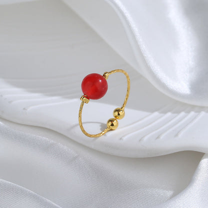 Finger Female Golden Atmosphere Shell Pearls Rings