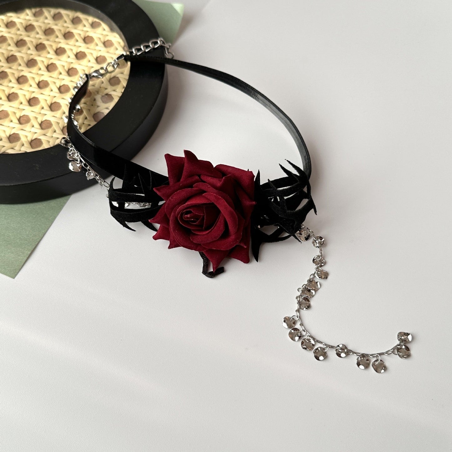 Rose Has Its Thorn Dark Retro Minority Design Tassel Necklaces