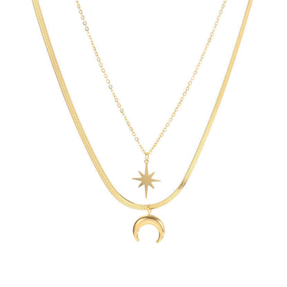 Light Luxury Minority Crescent Clavicle Chain Necklaces