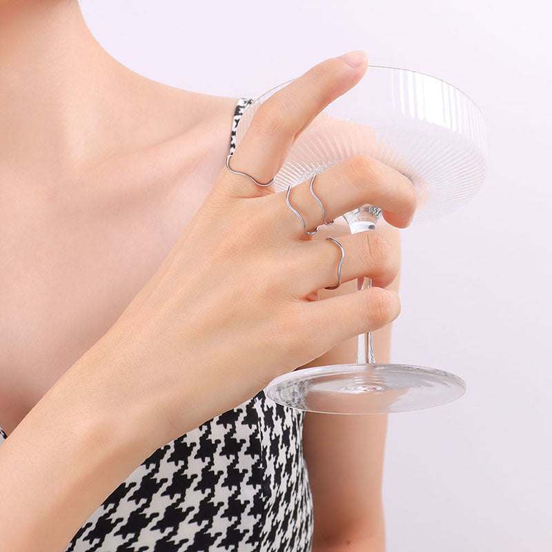 Style Fine Circle Stacked Niche Design Rings