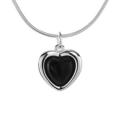 In Sterling Sier Black Onyx Female Simple Necklaces
