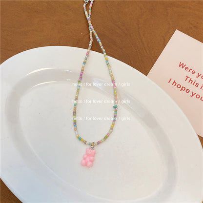 Beads Stringed Sweet Cute Girly Style Necklaces