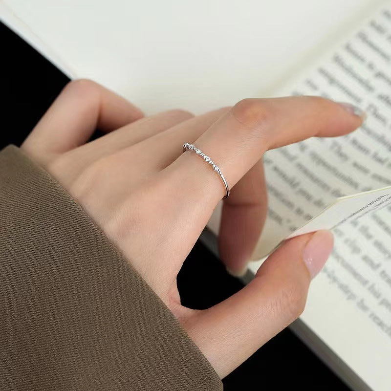 Women's Shiny Diamond Niche High Sense Index Rings