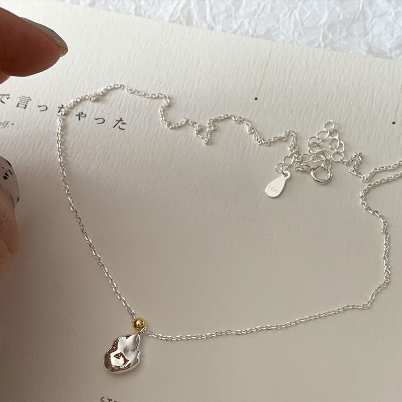 Sterling Sier Simple Niche Color Matching Beanie Female Clavicle Necklaces