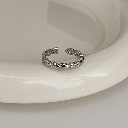 Sier Female Design Light Luxury Index Rings