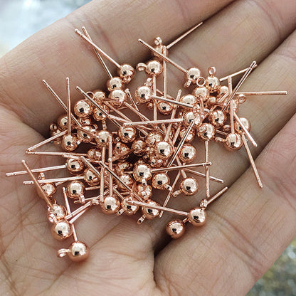 Round Beads Ear Accessories Handmade Material Earrings