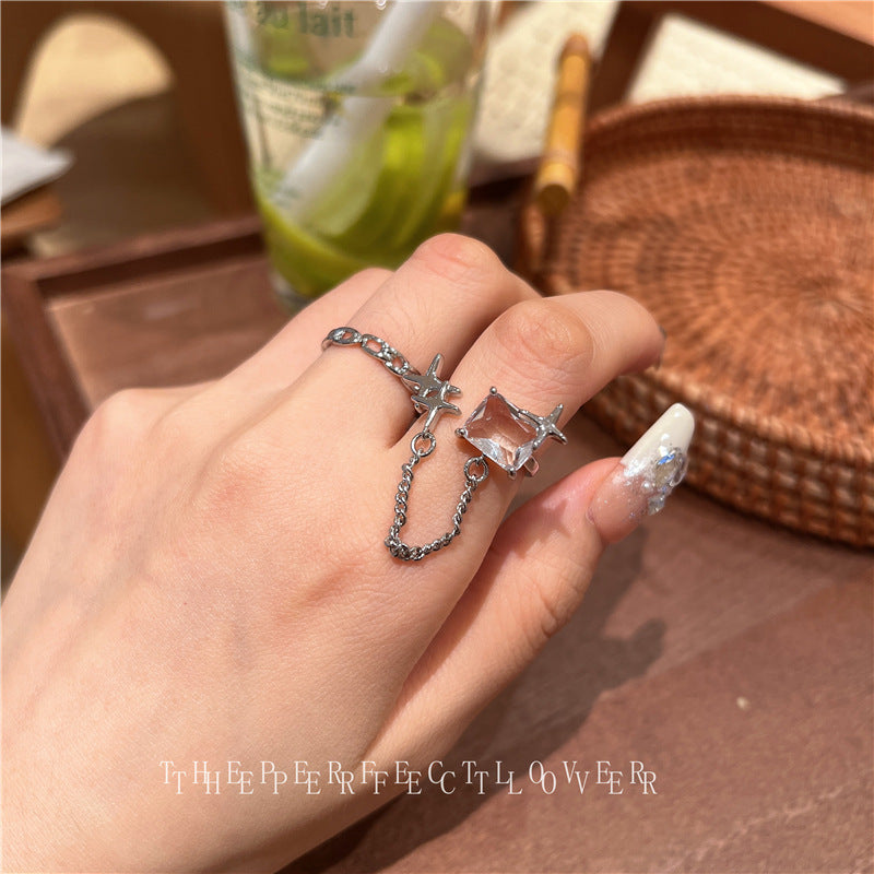 Luxury Temperament High-grade Zircon Niche Design Fashion Rings