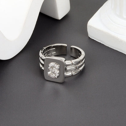 Hip Hop English Letters Creative Personality Rings