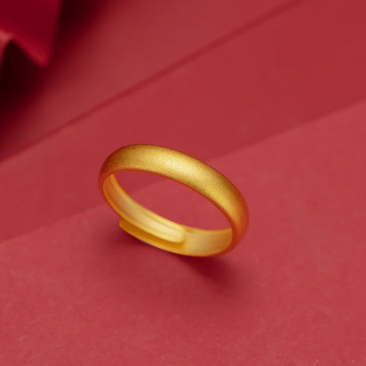 Women's & Men's & Gold Matte Wide And Pure Copper Rings