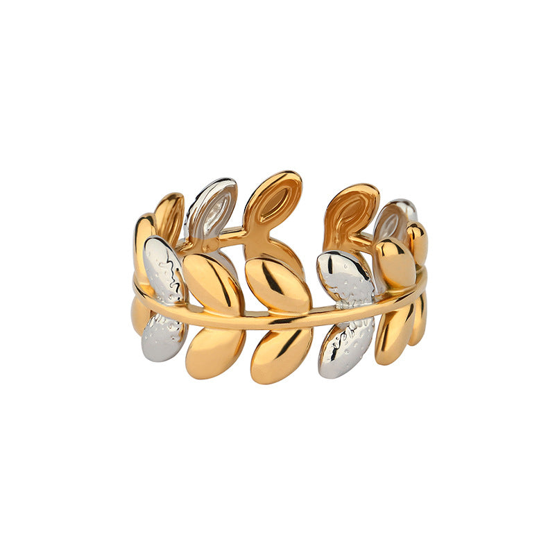 Women's Titanium Steel Electric Petal Open Design Rings