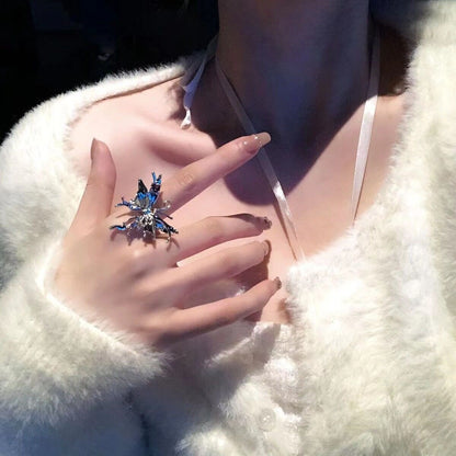 Pink Diamond Liquid Butterfly Female Hot Rings