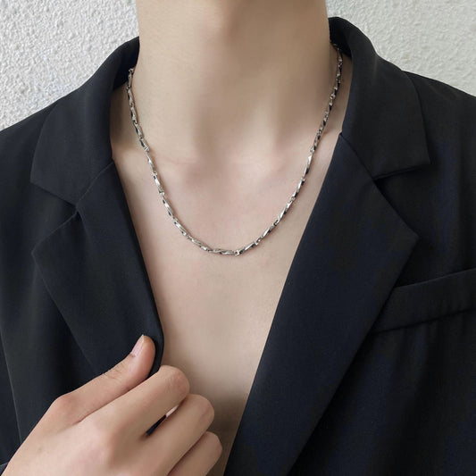 Men's Titanium Steel Handmade Mobius Chain High-grade Necklaces