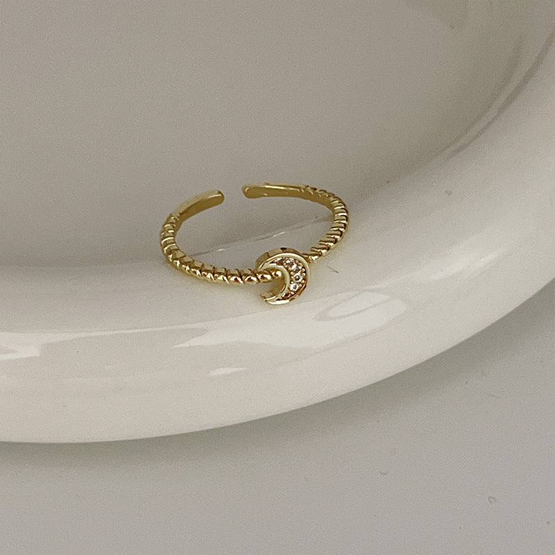 Sier Female Design Light Luxury Index Rings