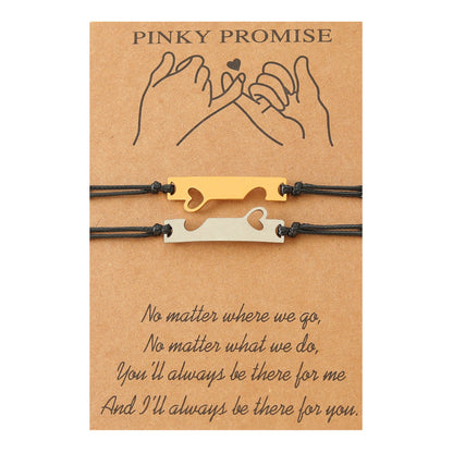 Personalized Stainless Steel Real Gold Rectangular Bracelets