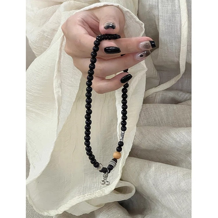 Women's Ebony Bell Niche Advanced Handmade Bead Necklaces