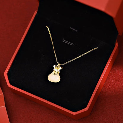 Chalcedony Lucky Bag Light Luxury Minority Necklaces