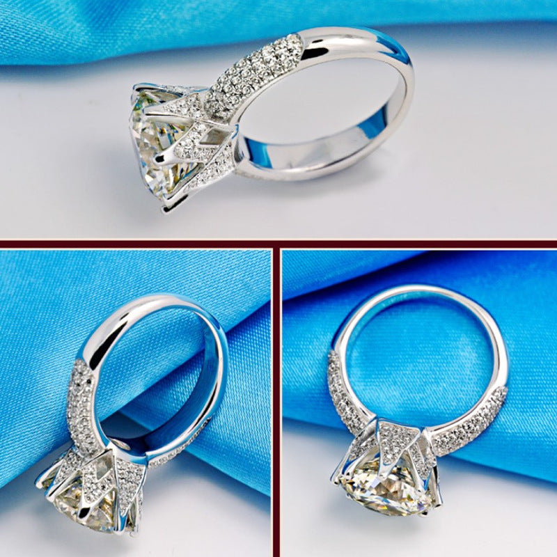 Diamond Zircon Luxury Crown Group Full Eight Rings