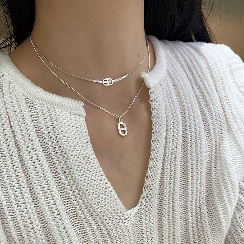 Female Minority Fashion Personality Thin Double Layer Necklaces