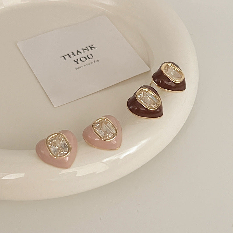 Women's Glazed Diamond For Design Light Luxury Earrings