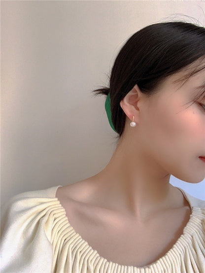 Women's Temperamental Sterling Sier Natural Pearl High-grade Earrings