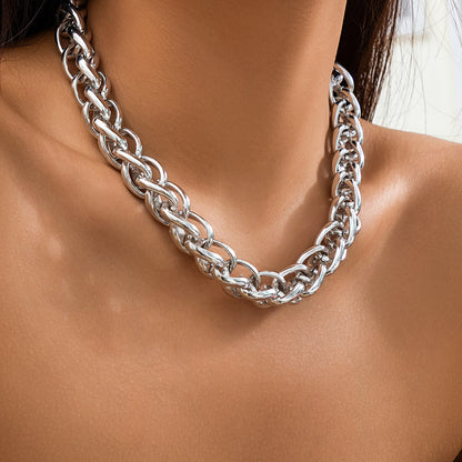 Metal Accessories Punk Thick Chain Exaggerated Necklaces